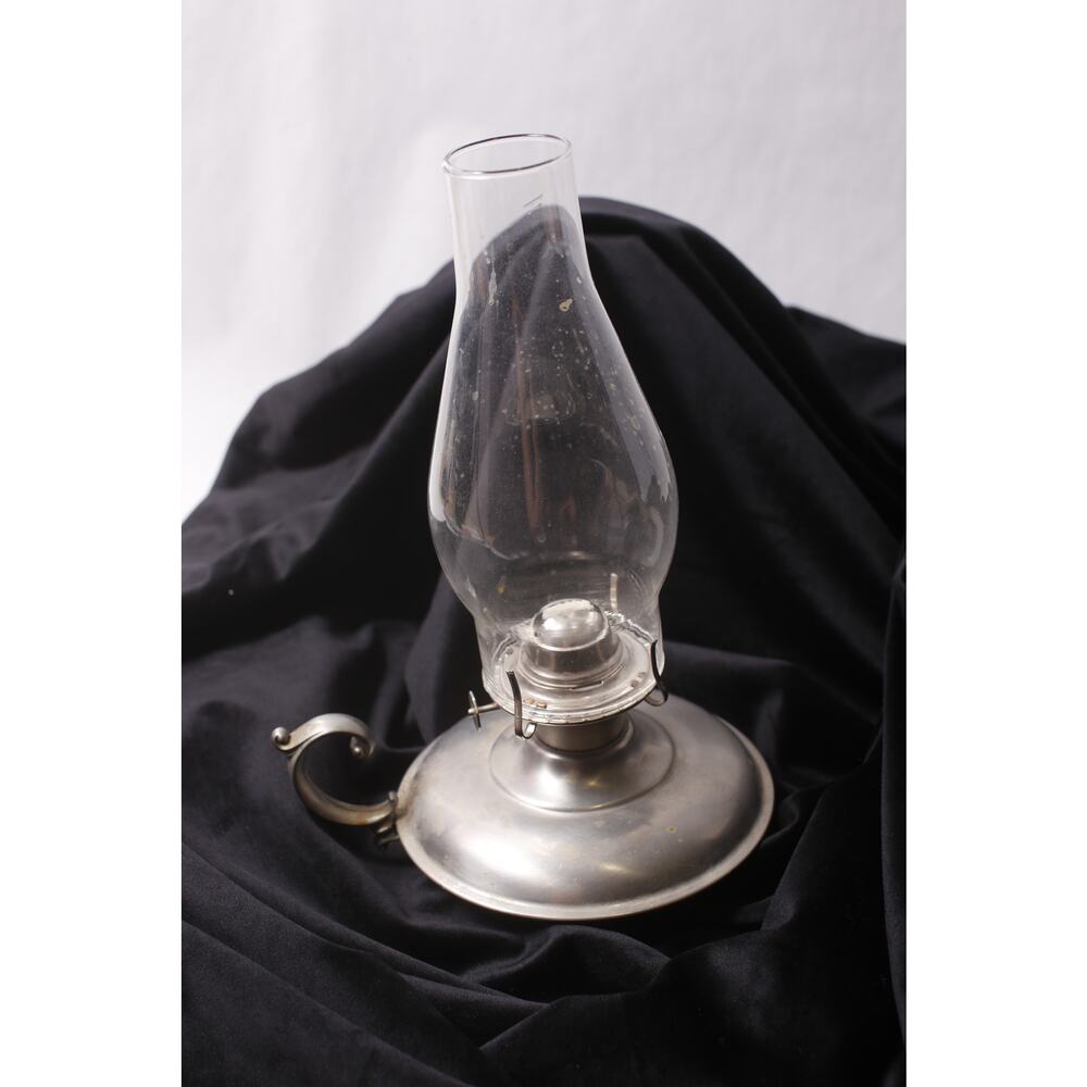 Vintage International Pewter Oil Kerosene Lamp ~ 260514-WH 1369
